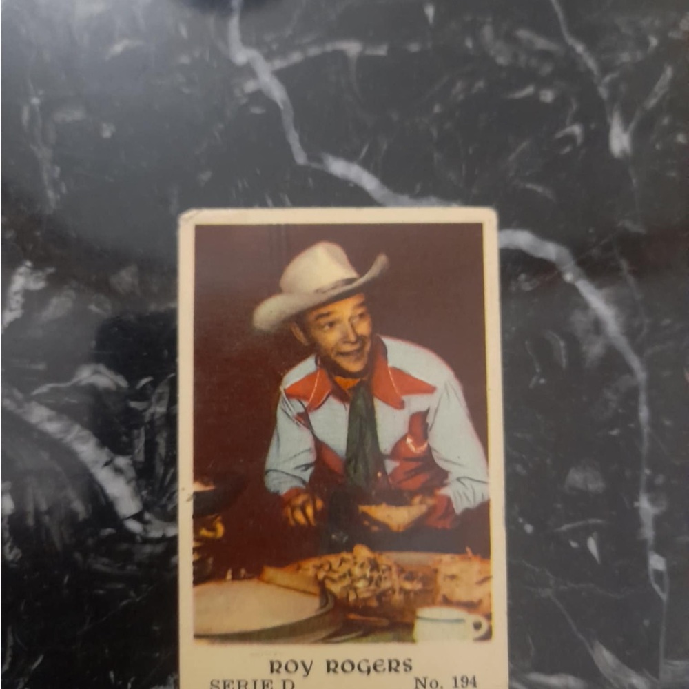 Roy Rogers Vintage Dutch Gum Movie Film Star Trading Card No. 194 Series D